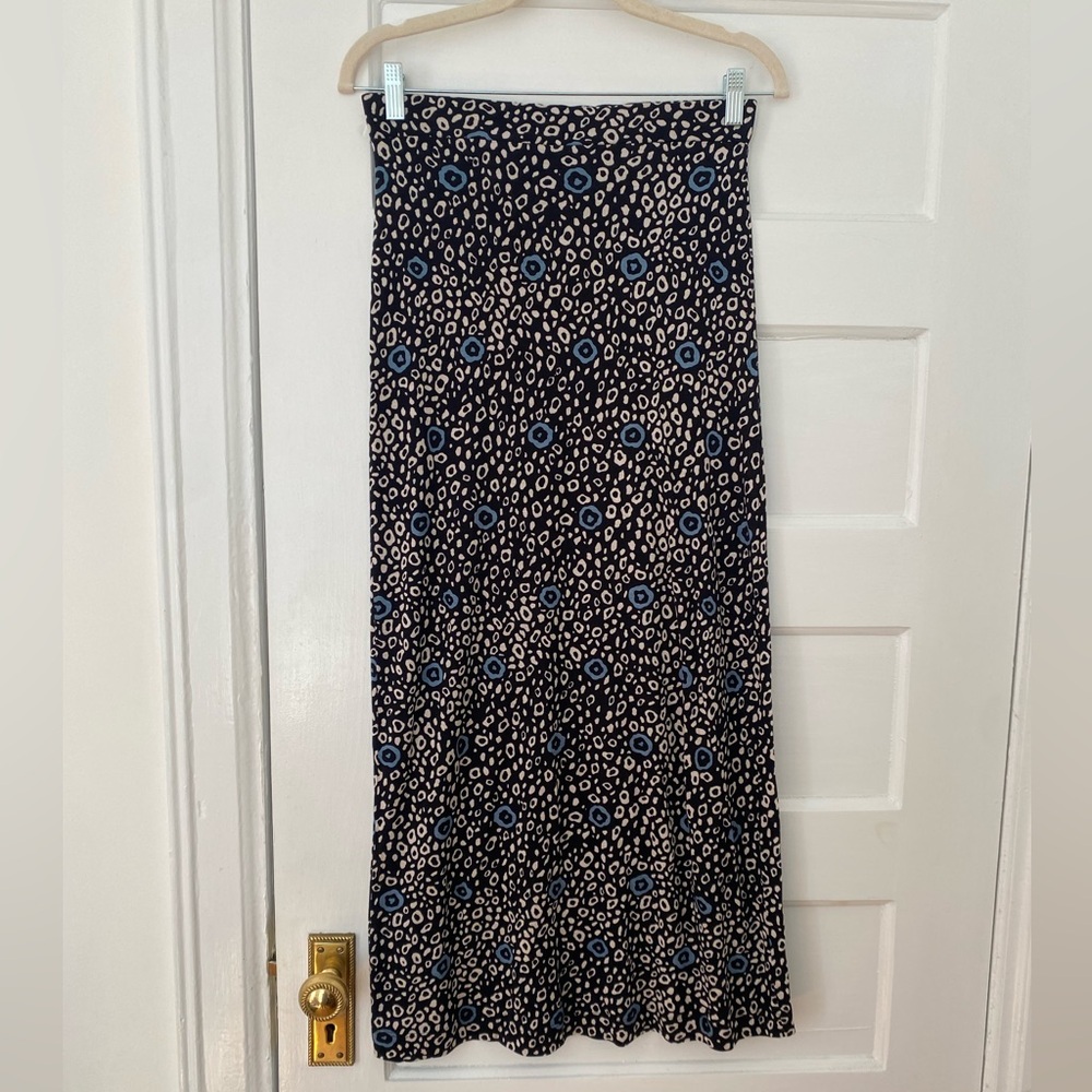 French Connection Abstract Mosaic Print Elastic Waist Maxi Column Skirt